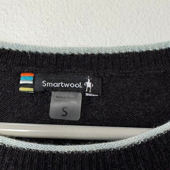 Smartwool Bell Sleeve Crew Neck Sweater Charcoal Heather - Picture 2 of 11